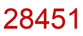 Número 28451 imagen rojo