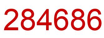 Number 284686 red image