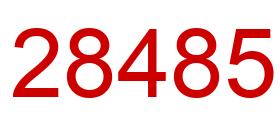 Number 28485 red image