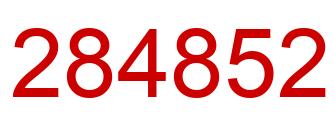 Number 284852 red image