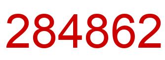 Number 284862 red image