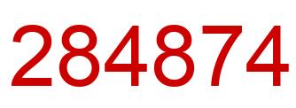 Number 284874 red image
