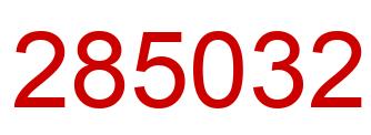 Number 285032 red image
