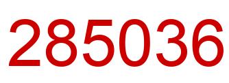 Number 285036 red image