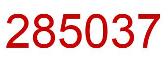 Number 285037 red image