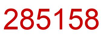 Number 285158 red image