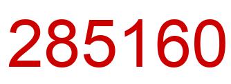 Number 285160 red image