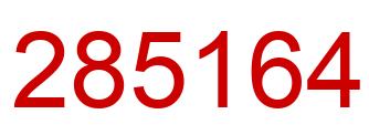 Number 285164 red image
