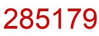 Number 285179 red image