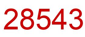 Número 28543 imagen rojo