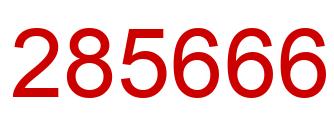 Number 285666 red image