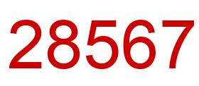 Número 28567 imagen rojo