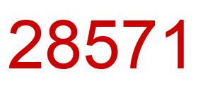 Number 28571 red image