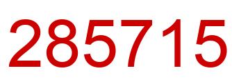Number 285715 red image
