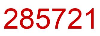 Number 285721 red image