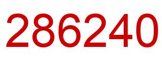 Number 286240 red image