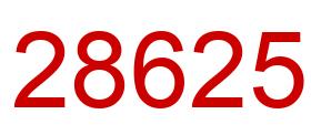 Number 28625 red image