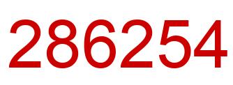 Number 286254 red image
