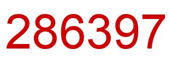 Number 286397 red image