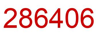 Number 286406 red image