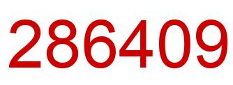 Number 286409 red image
