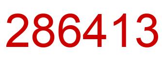 Number 286413 red image