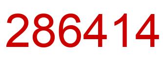 Number 286414 red image
