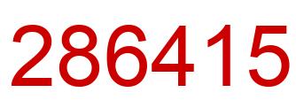 Number 286415 red image