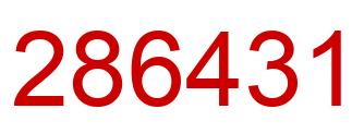 Number 286431 red image