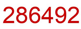 Number 286492 red image