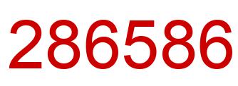 Number 286586 red image