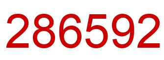 Number 286592 red image