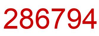 Number 286794 red image