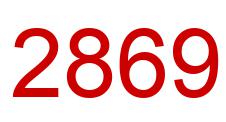 Número 2869 imagen rojo