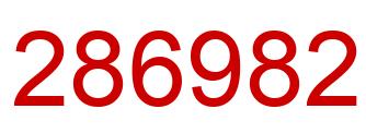 Número 286982 imagen rojo