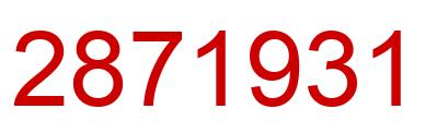 Number 2871931 red image