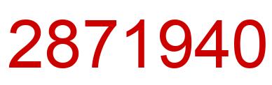 Number 2871940 red image