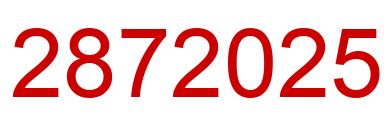 Number 2872025 red image