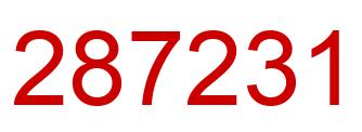 Número 287231 imagen rojo