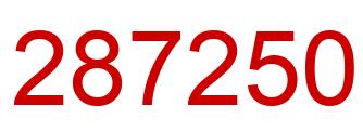 Número 287250 imagen rojo