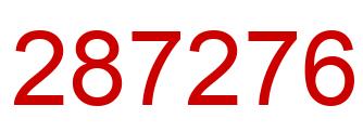 Número 287276 imagen rojo