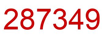 Number 287349 red image