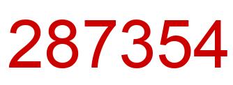 Number 287354 red image
