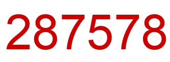 Number 287578 red image