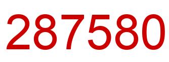 Number 287580 red image