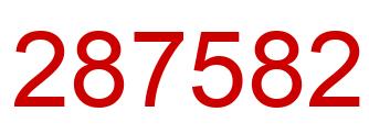 Number 287582 red image