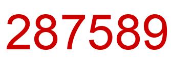 Number 287589 red image