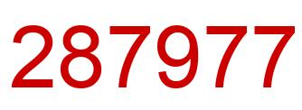 Número 287977 imagen rojo
