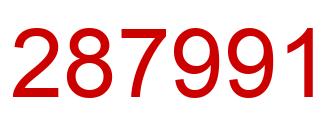 Número 287991 imagen rojo
