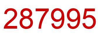 Número 287995 imagen rojo